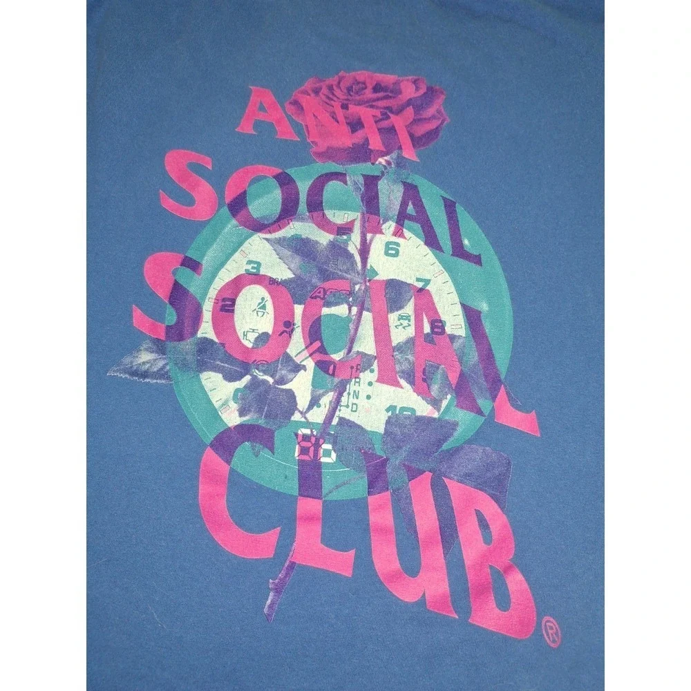 Anti-social T-Shirt "out of time" t-shirt Mens Size Large - Picture 4 of 4